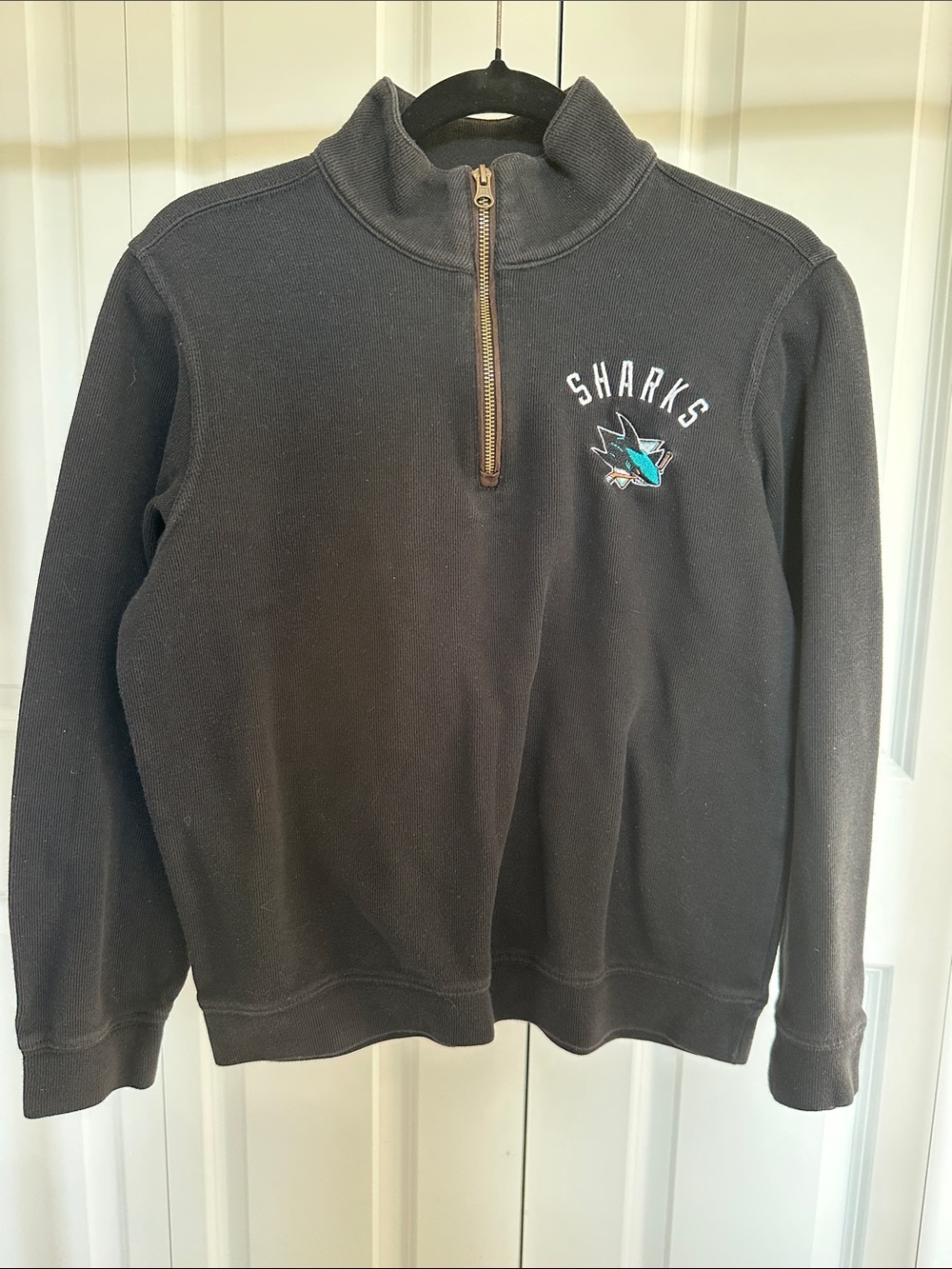 NHL Sharks Black Pullover with Official NHL Neck Tag